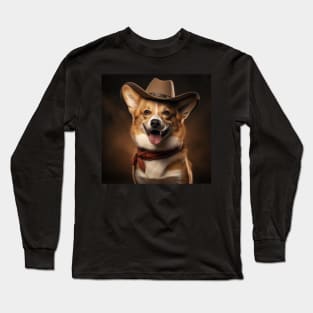 Cowboy Dog - Pembroke Welsh Corgi Long Sleeve T-Shirt